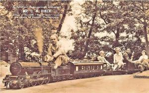 Easton PA Miniature Train Rides Model Railroad RPPC Real Photo Postcard