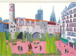 Barcelona Barrio Gótico by Cristina Redondo  Modern  Spanish Naive Painting p