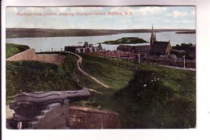 Harbour from Citadel George's Island, Halifax, Nova Scotia, Used 1906 RP...