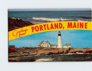 Postcard Greetings from Portland Maine USA