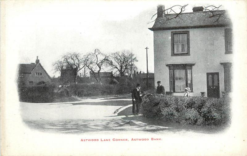 Postcard Astwood Lane Corner Astwood Bank Redditch Worcestershire England
