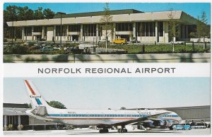 Norfolk Virginia Regional Airport Terminal & United Airplane