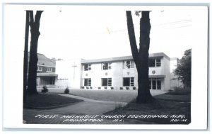 c1950s First Methodist Church Educational Bldg. Princeton IL RPPC Photo Postcard