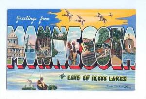 LP82 LARGE letter, Minnesota, MN, Postcard.