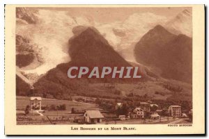 Old Postcard Les Bossons and Mont Blanc