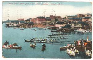 Indian War Canoe Race, Victoria, 1904