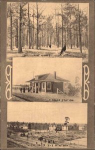 Niagara NC North Carolina Multi View w/ RR Train Station Depot c1910 Postcard