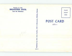 Unused Pre-1980 BROADVIEW HOTEL RESTAURANT Wichita Kansas KS p5521-12