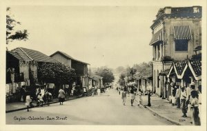 ceylon, COLOMBO, Dam Street (1920s) Canadian Pacific Cruise RPPC Postcard (2)