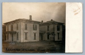 WESTERLY RI LUTHERAN PARSONAGE ROWS ANTIQUE REAL PHOTO POSTCARD RPPC