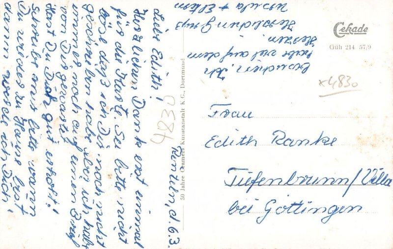 L308 Germany Guetersloh Am ALten Kirchplatz vintage postcard