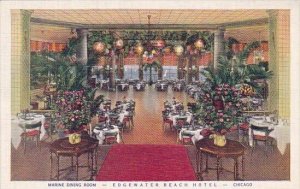 Illinois Chicago Marine Dining Room Edgewater Beach Hotel