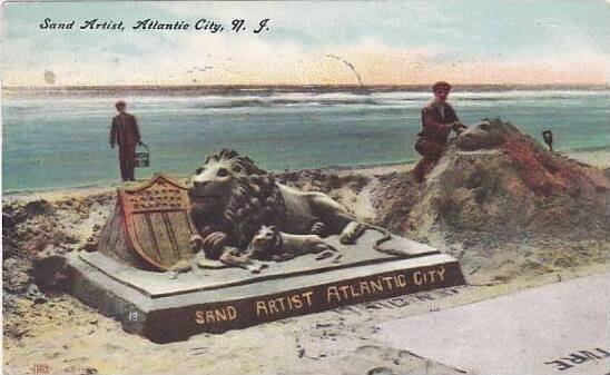 New Jersey Atlantic City Sand Artist 1910