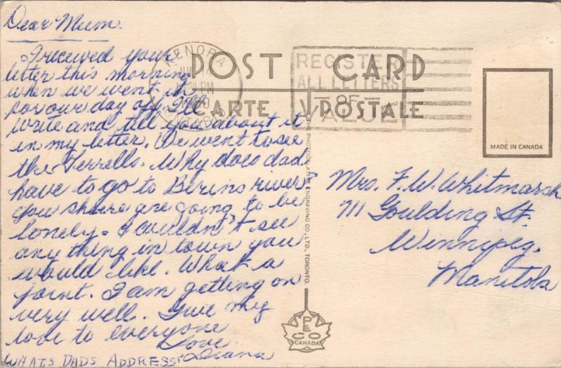 The Guardian Devils Gap Kenora ON Ontario c1950 Postcard D70