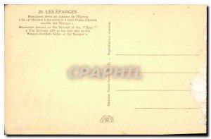 Old Postcard The Monument Eparges high atop the Spur