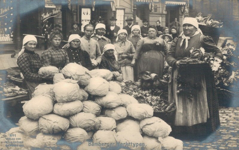 Germany Bamberger Markttypen RPPC 03.87