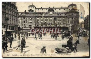 Old Postcard The Paris Saint Lazare