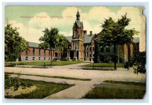 1911 Bridgeport Hospital, Bridgeport Connecticut CT Posted Antique Postcard