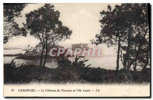 Old Postcard Carantec and the castle of the Bull Island Louet