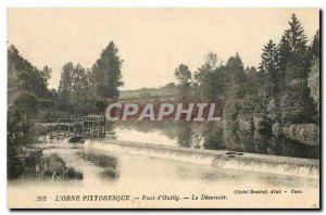 Old Postcard Orne Picturesque Bridge Ouilly The Deversoir