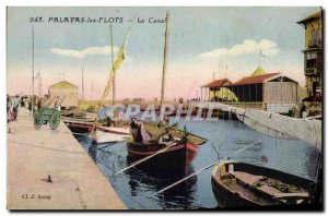 Postcard Old fishing boat Palavas channel