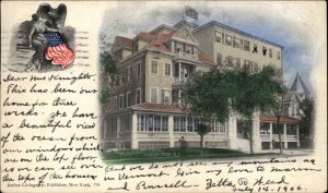 Asbury Park NJ Marlborough Hotel 1906 Used Arthur Livingston Postcard
