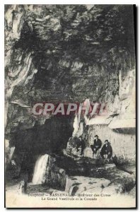 Old Postcard Dauphine Sassenage interior of tanks the great hall and Cascade