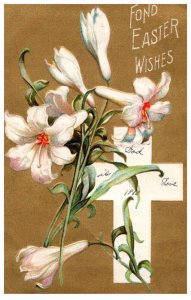 Easter   Cross White Lilies