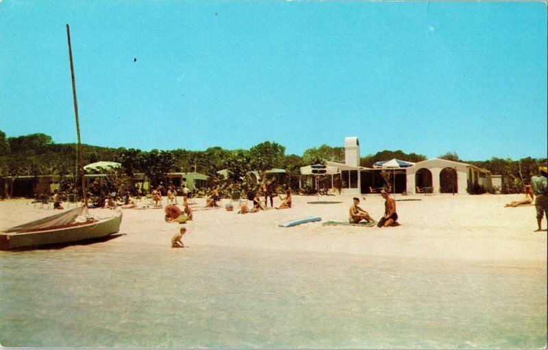 Beach Bluebeards Castle Tennis Club St. Thomas Virgin Islands Vintage Postcard 