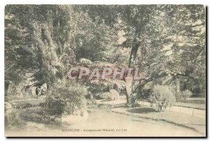 Old Postcard Besancon Micaud Promenade Lake