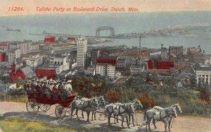 Tallyho Party on Boulevard Drive, Duluth, Minnesota, Early Postcard, Unused