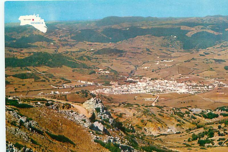 Postcard Minorca Balearic Islands Spain Aerial View Mt Toro 3656a Hippostcard