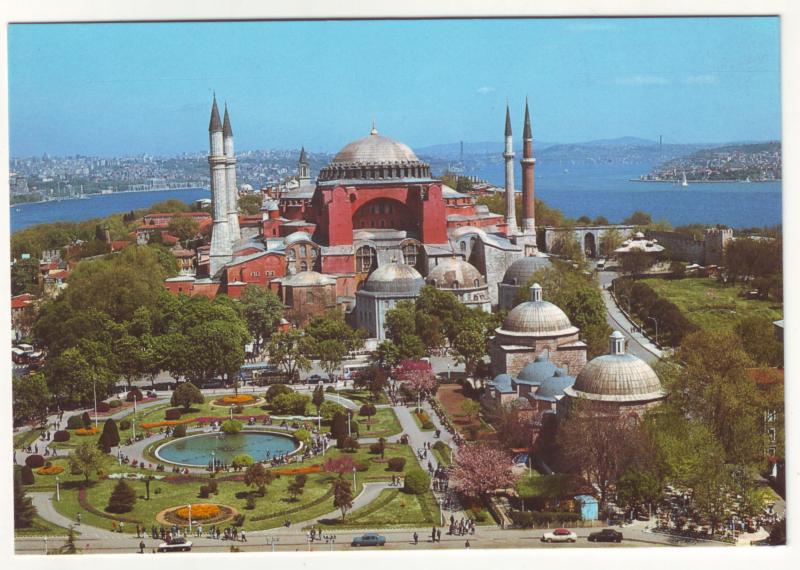 P598 JLs vintage istanbul turkey st sophia museum birds eye view