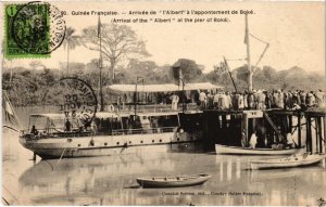 PC PIER OF BOKE ARRIVAL OF THE ALBERT STEAMER FRENCH GUINEE GUINEA (a35853)