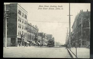 Main Street looking South Lima Ohio used c1908