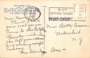 ALBANY NEW YORK~NEW KENMORE HOTEL-RAINBO ROOM-COCKTAIL BAR POSTCARD 1942