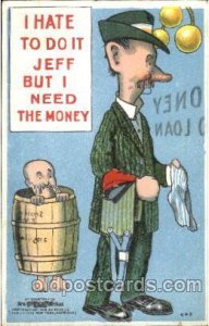 Mutt & Jeff, Comic 1910 crease left top corner tip, postal used 1910