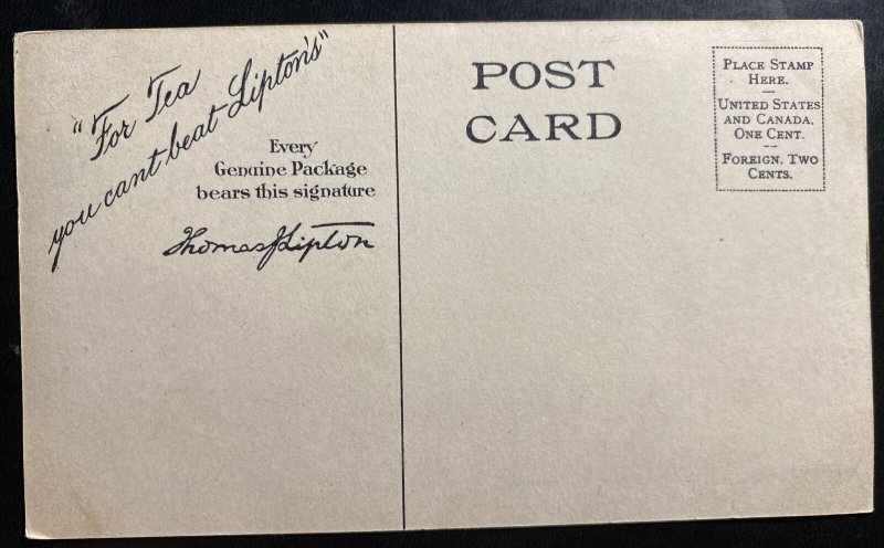 Mint USA Color Advertising Postcard Liptons Tea