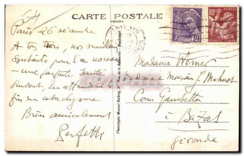 Old Postcard Saint Jean Pied Fort Bridge Eyharaberry