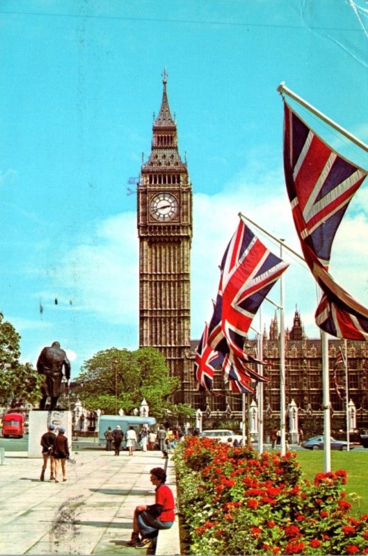 England London Parliament Square and Big Ben 1978