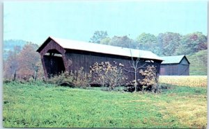 Postcard - The Huffman Covered Bridge - Lower Salem, Ohio