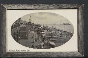 Sussex Postcard - Brighton Beach Looking East     T4656