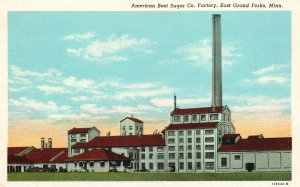 Vintage Postcard American Beet Sugar Co. Factory East Grand Forks Minnesota MN