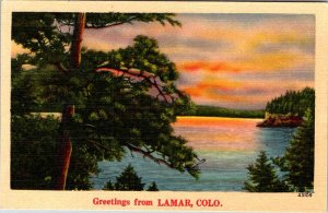 Postcard PANORAMIC SCENE Lamar Colorado CO AL7470
