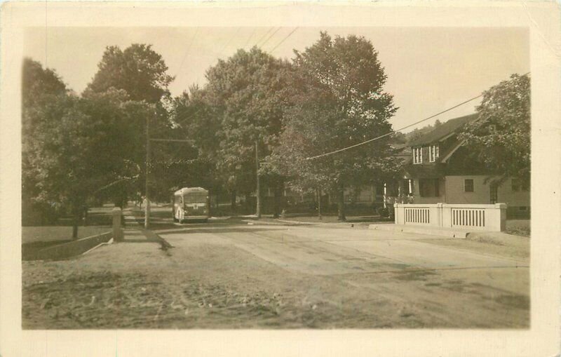 Bus Sullivan County Eldred New York 1944 RPPC Photo Postcard 20-6091