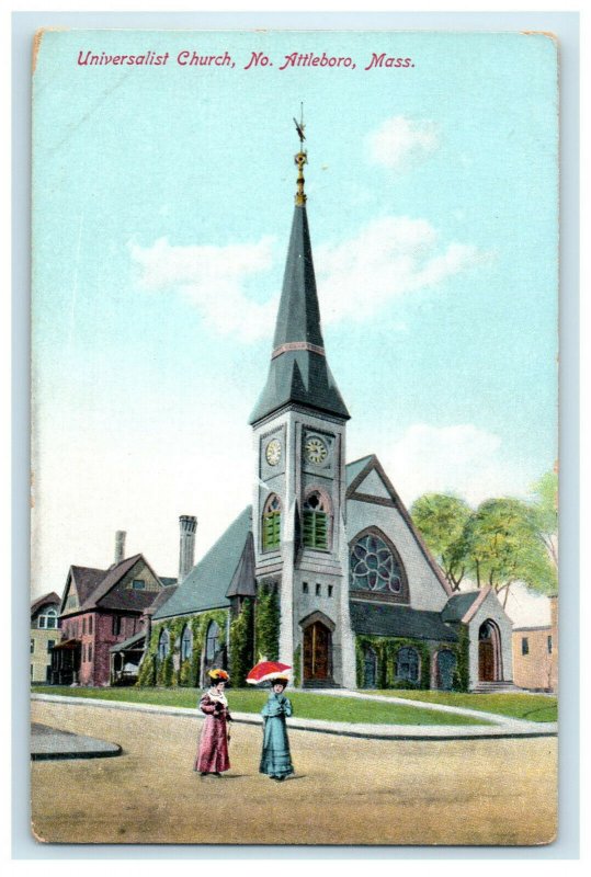 c1910s Universalist Church No. Attleboro, Massachusetts MA Unposted Postcard 