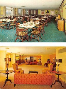2~Postcards ROCKFORD, Illinois IL   WESLEY WILLOWS RETIREMENT HOME  DIning~Lobby