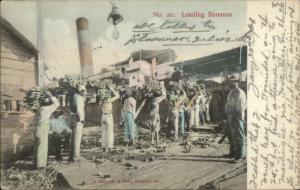 Black Men Load Bananas Steamer Ship - Publ Kingston Jamaica Used 1906 PC