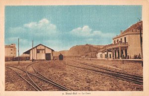 Beni Saf Algeria Train Station Vintage Postcard AA53678