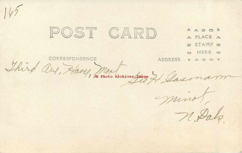 MT, Havre, Montana, RPPC, Third Avenue, Business Section, Photo No 53